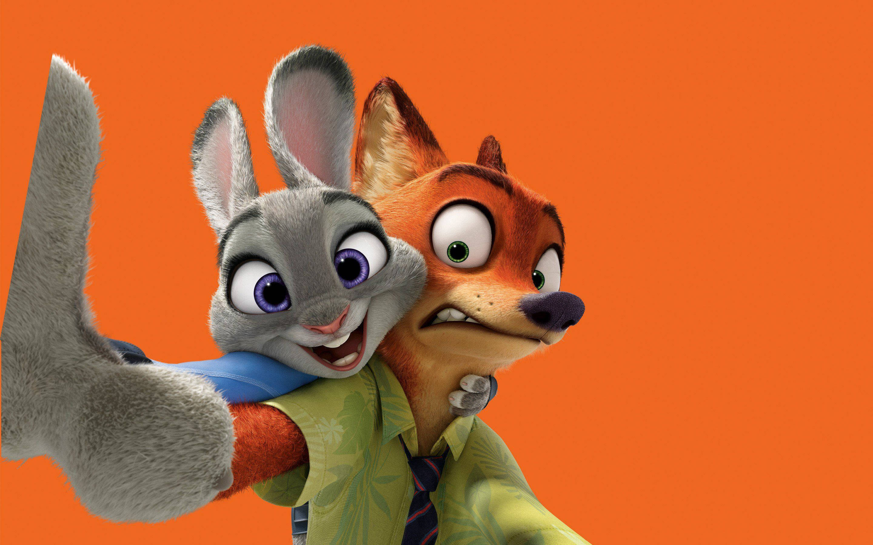 Judy na Nick Zootopia 4K Katuni Picha ya Ukuta