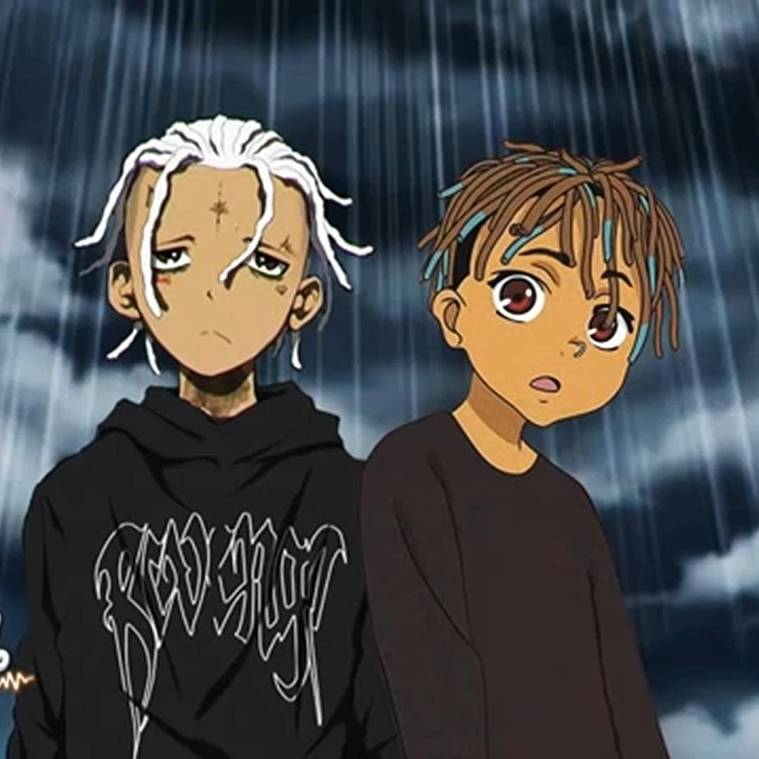 Juice Wrld na XXXTentacion Wakiwa Wamemezwa Picha ya Ukuta