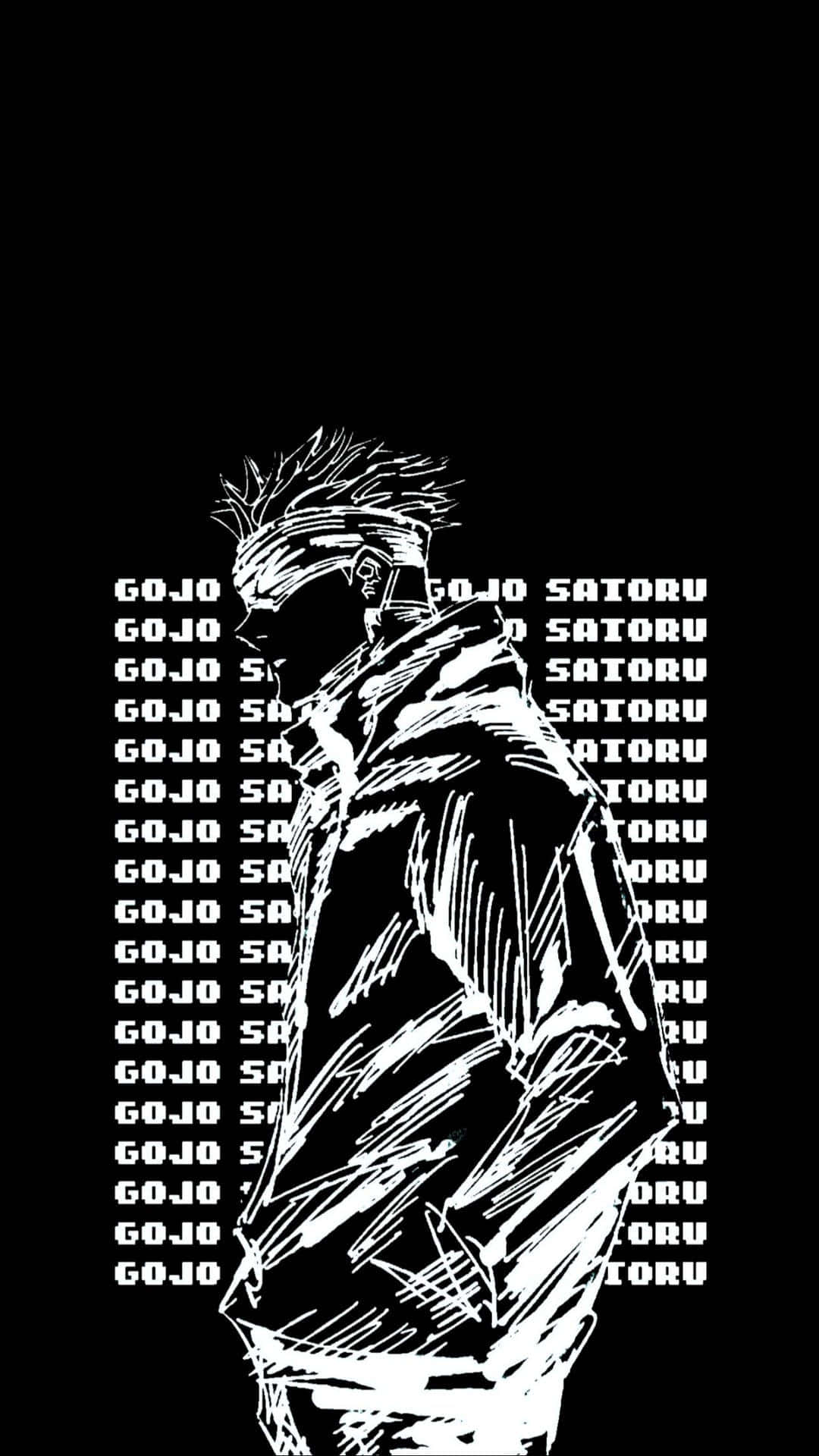 Jujutsu Kaisen Gojo Mandwea Meusi wa Anime Picha ya Ukuta