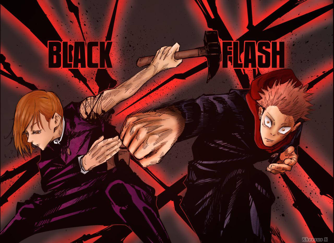 Jujutsu Kaisen - Mweusi Mweusi Mara Mbili Picha ya Ukuta