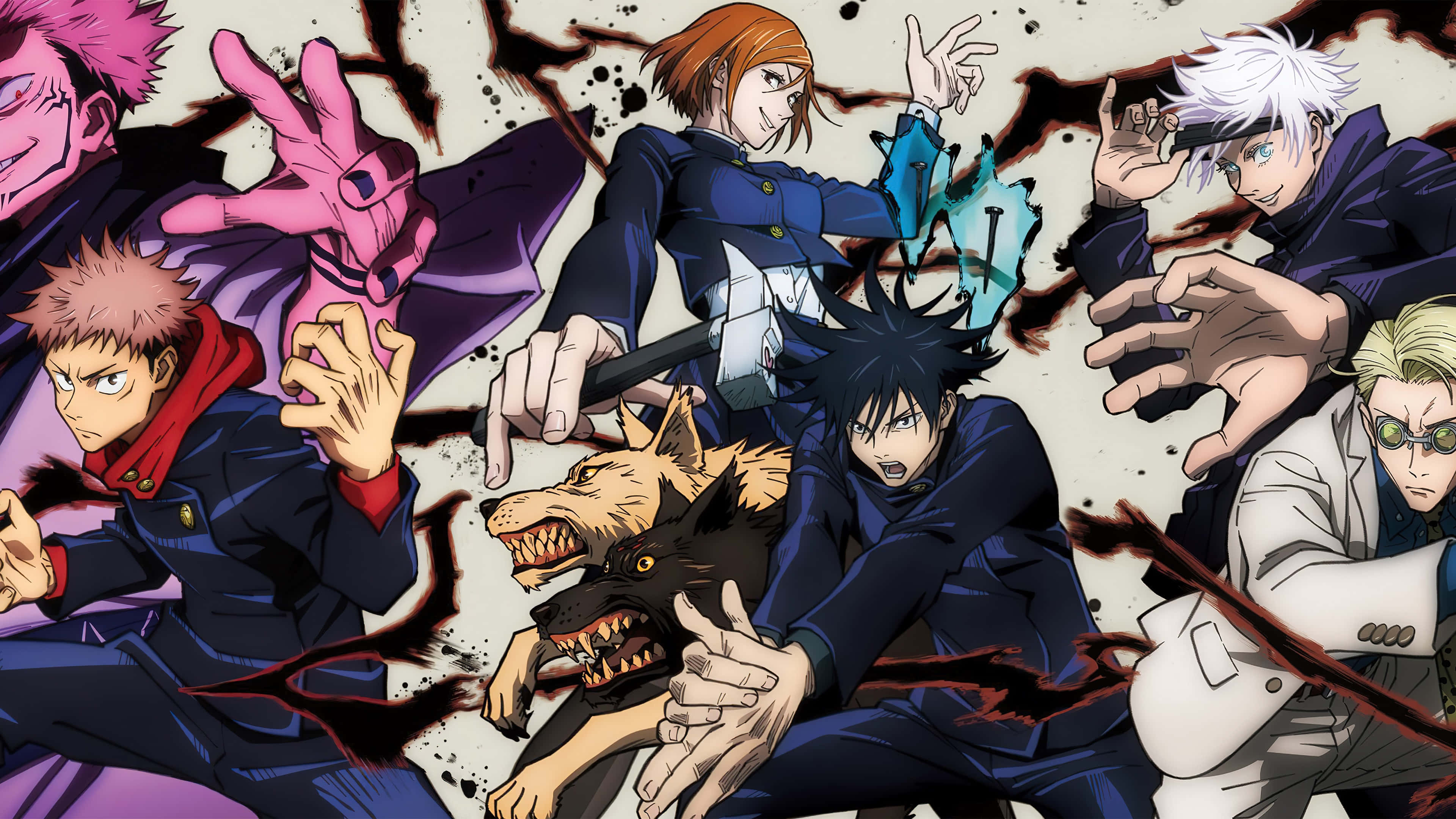 Jujutsu Kaisen wa Kupendeza Wahusika Wote HD Picha ya Ukuta