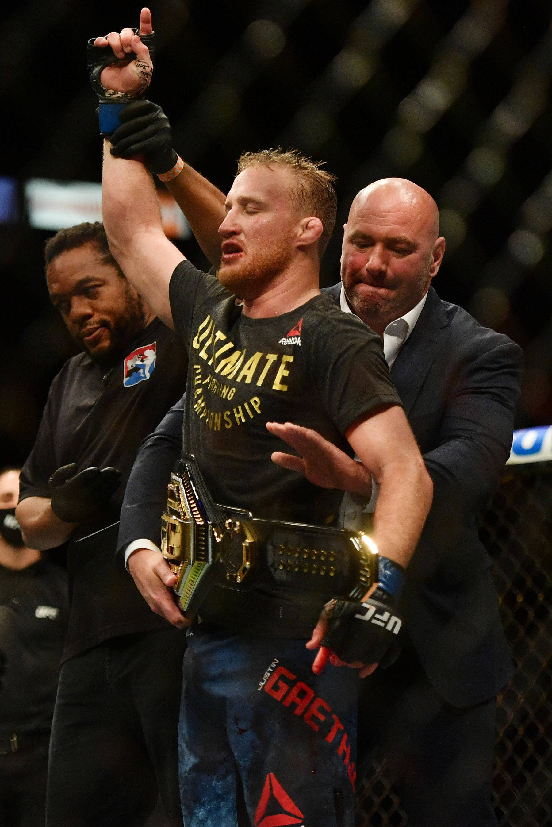 Justin Gaethje Akitakia Ukanda wa Champ Picha ya Ukuta