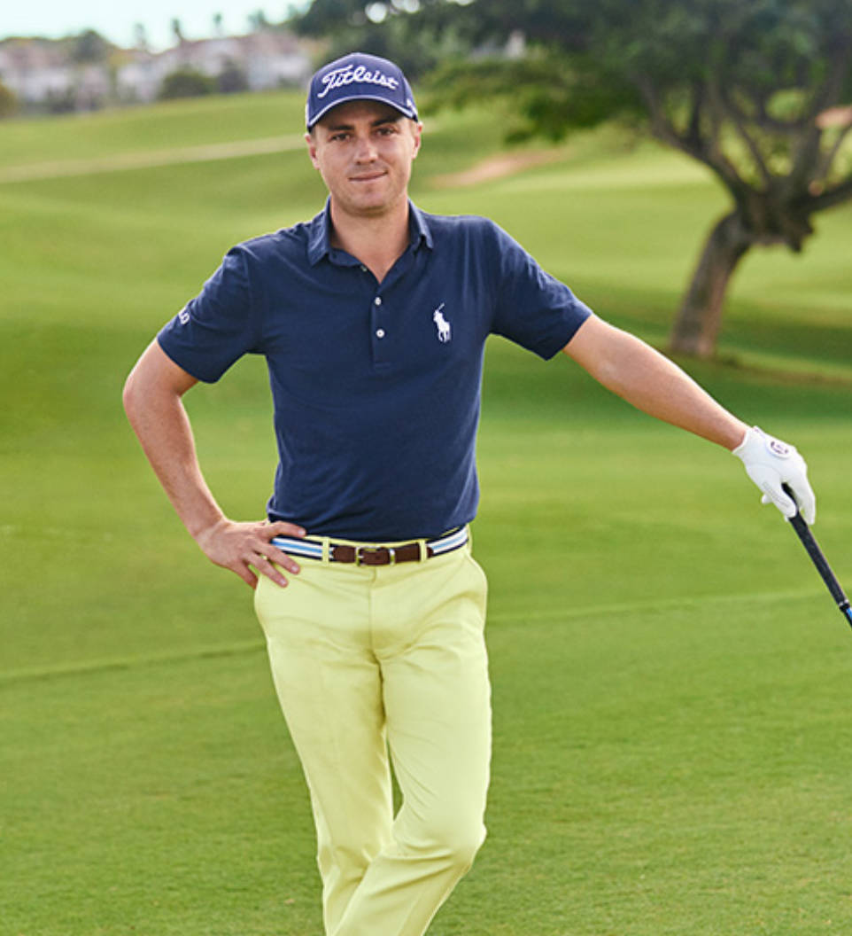 Justin Thomas In Yellow Trousers Picha ya Ukuta
