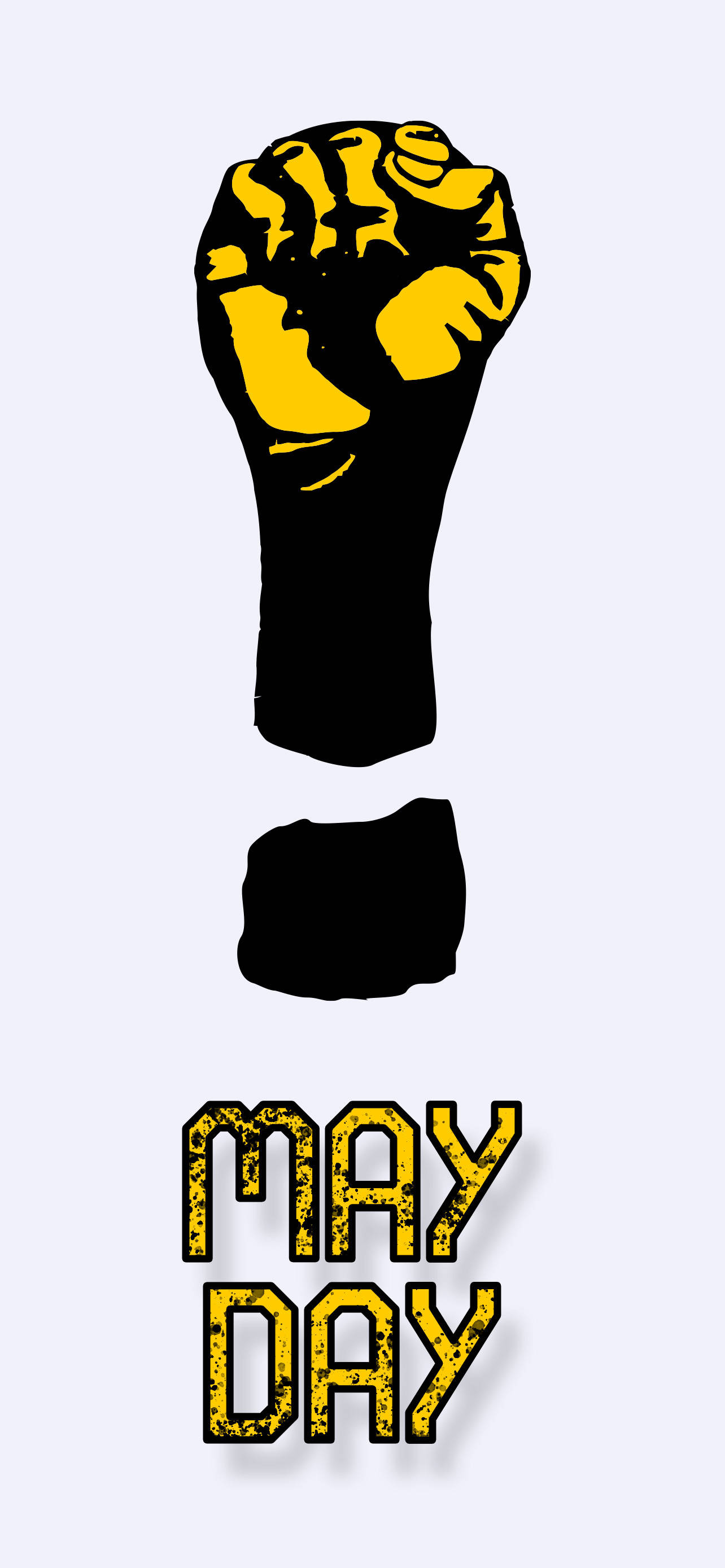 Mei Day Fist ya Rangi ya Kinyongo Picha ya Ukuta