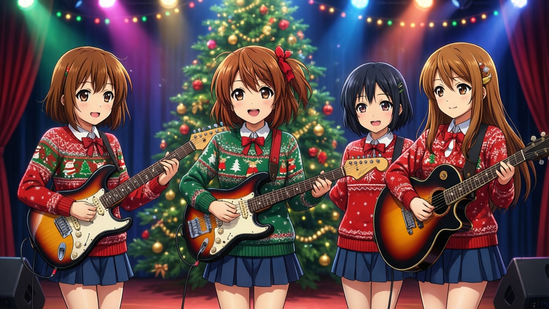 K-On! Sherehe ya Krismasi Picha ya Ukuta