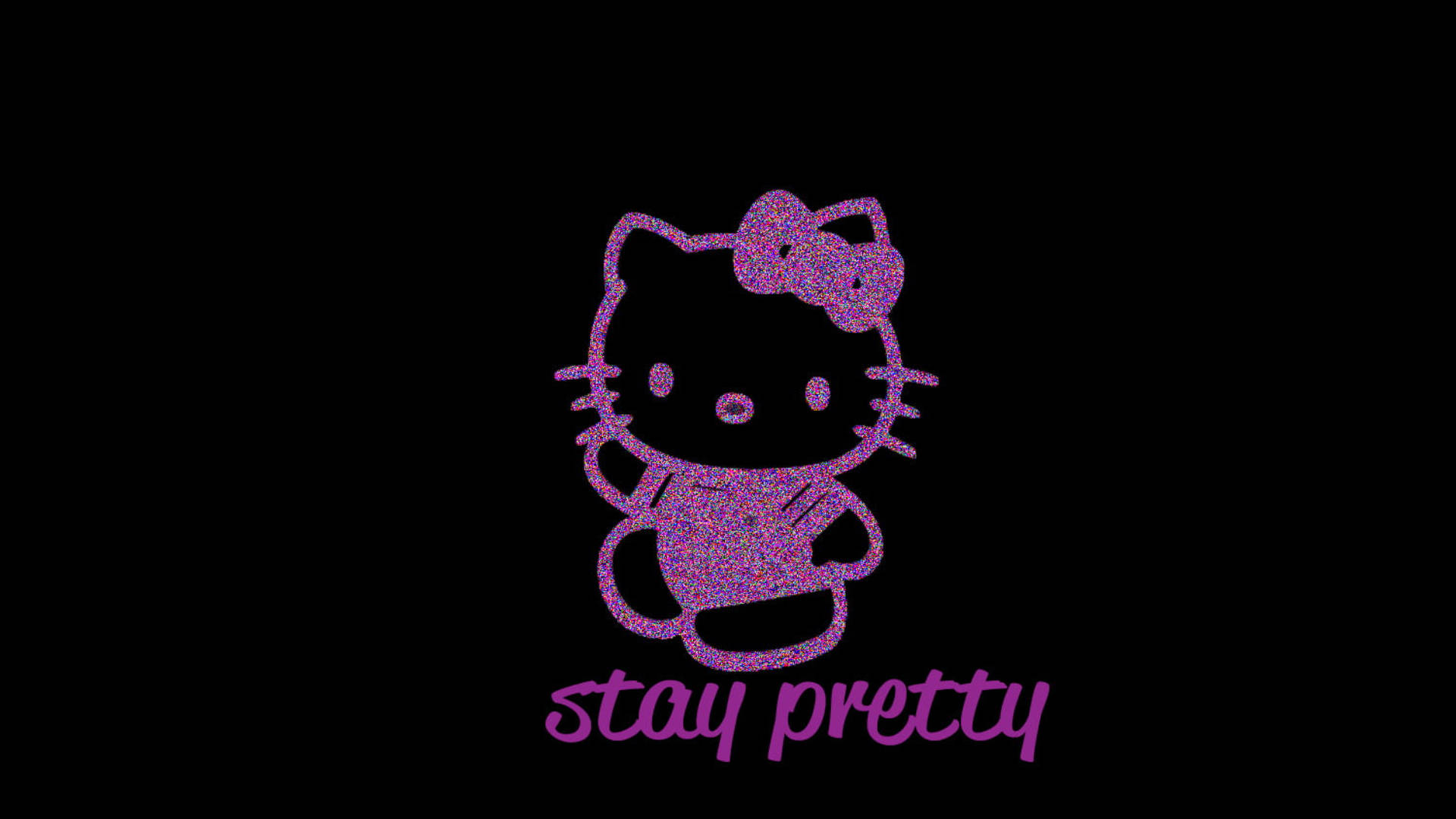Kaa Mrembo Nyeusi Hello Kitty Picha ya Ukuta