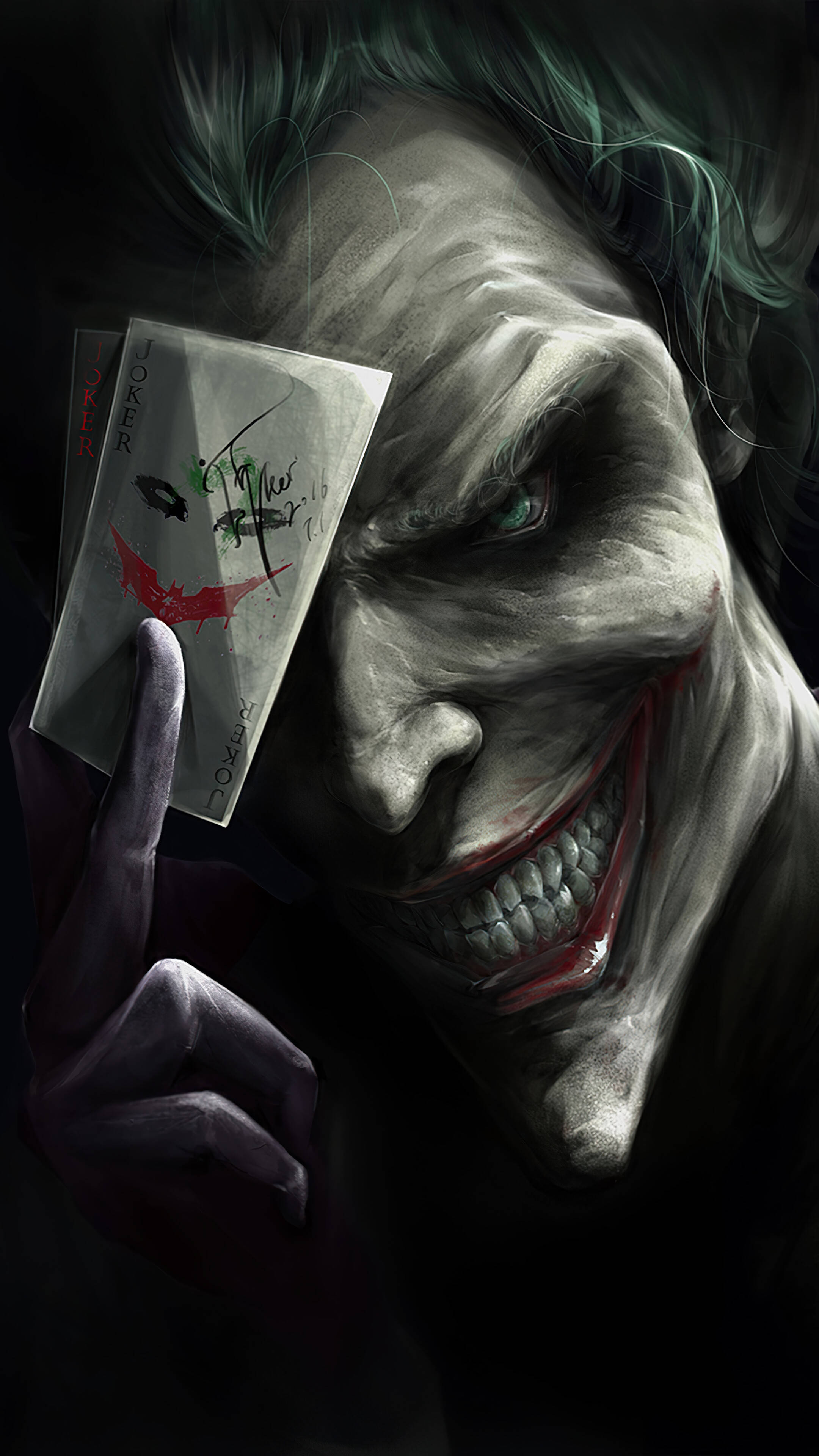 Kadi ya Joker ya Rummy katika Sanaa Dijitali Picha ya Ukuta