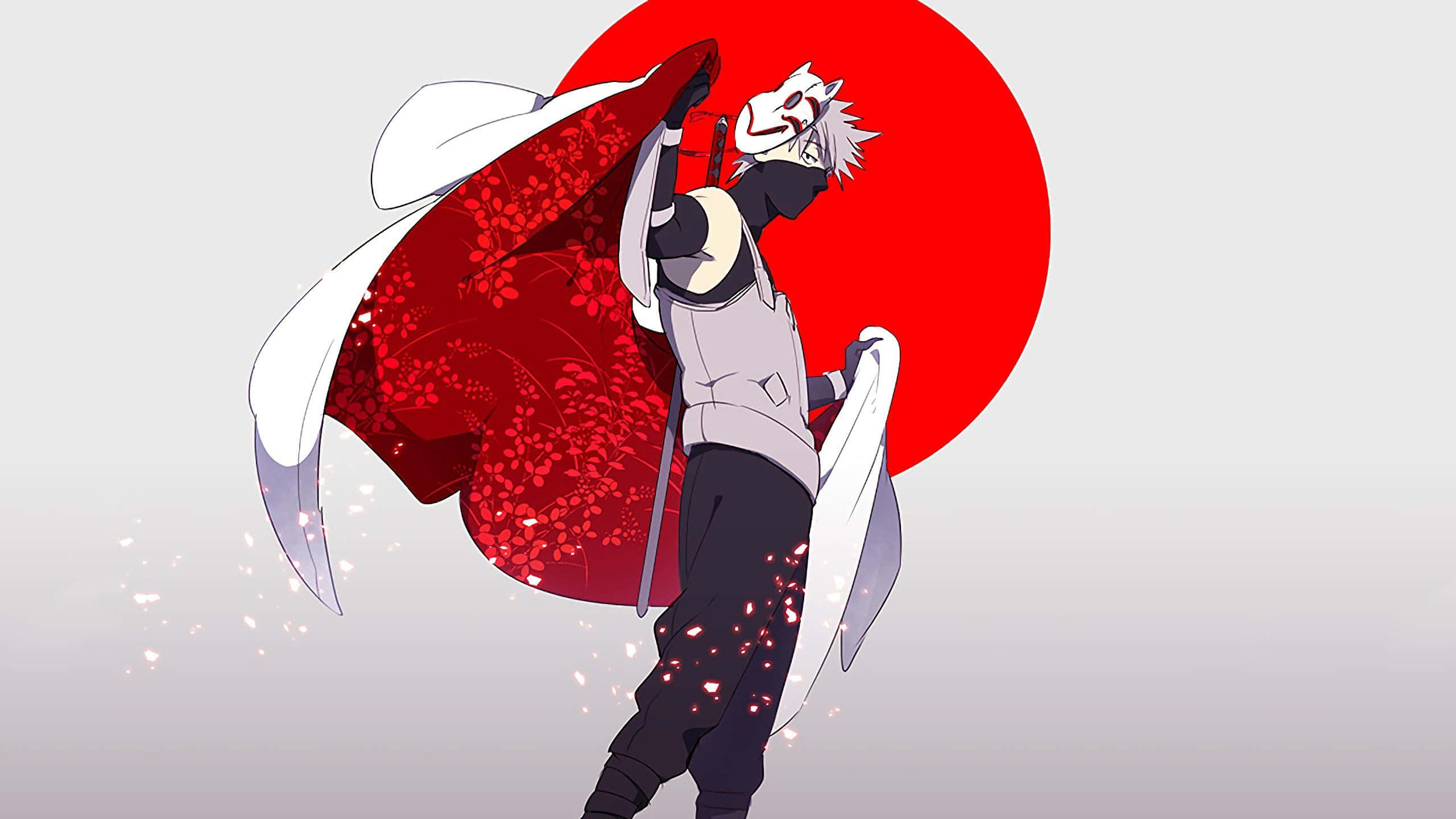 Kakashi Aesthetic Mwekundu Mduara Picha ya Ukuta