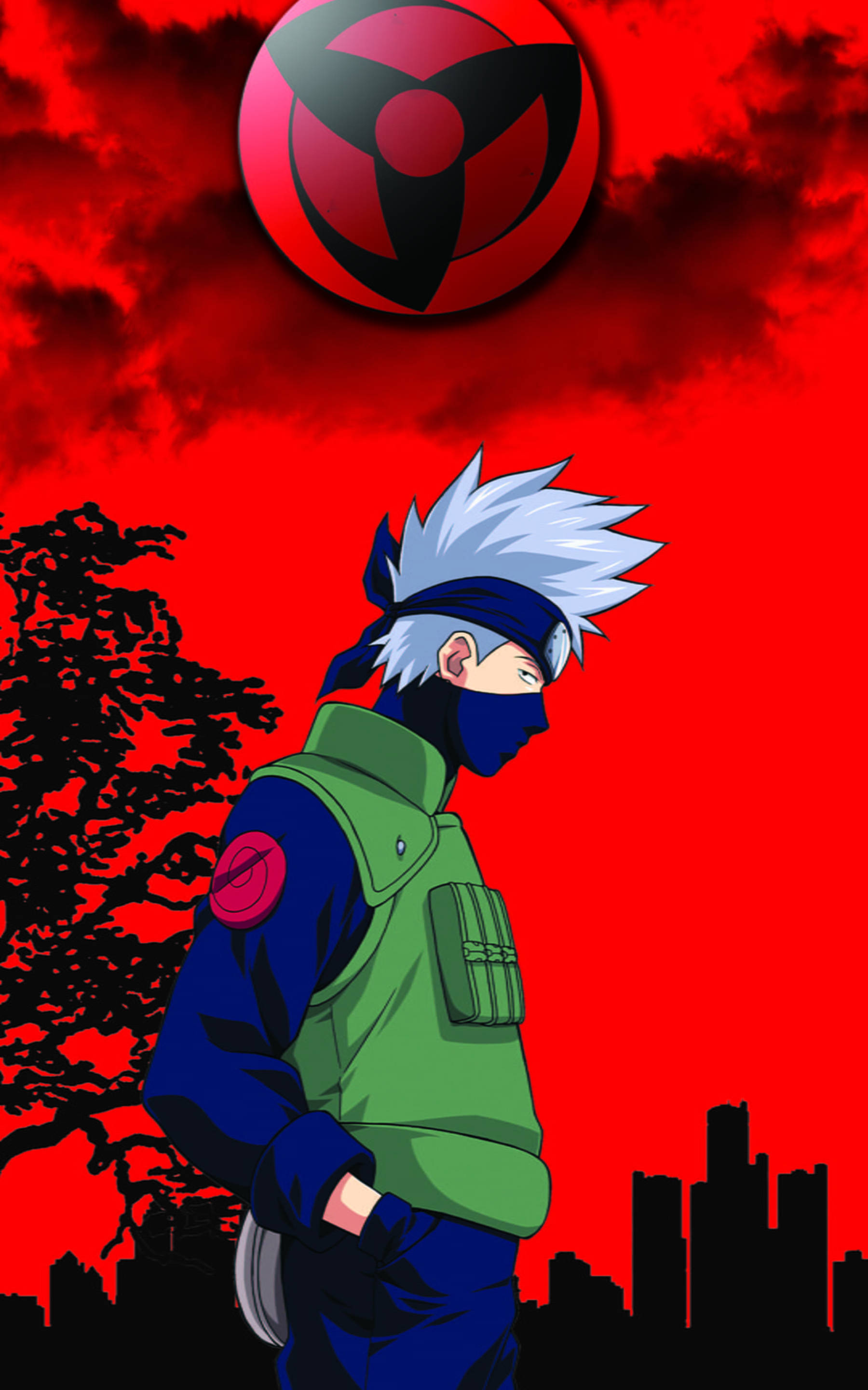 Kakashi Baridi Sanaa Nyekundu Picha ya Ukuta