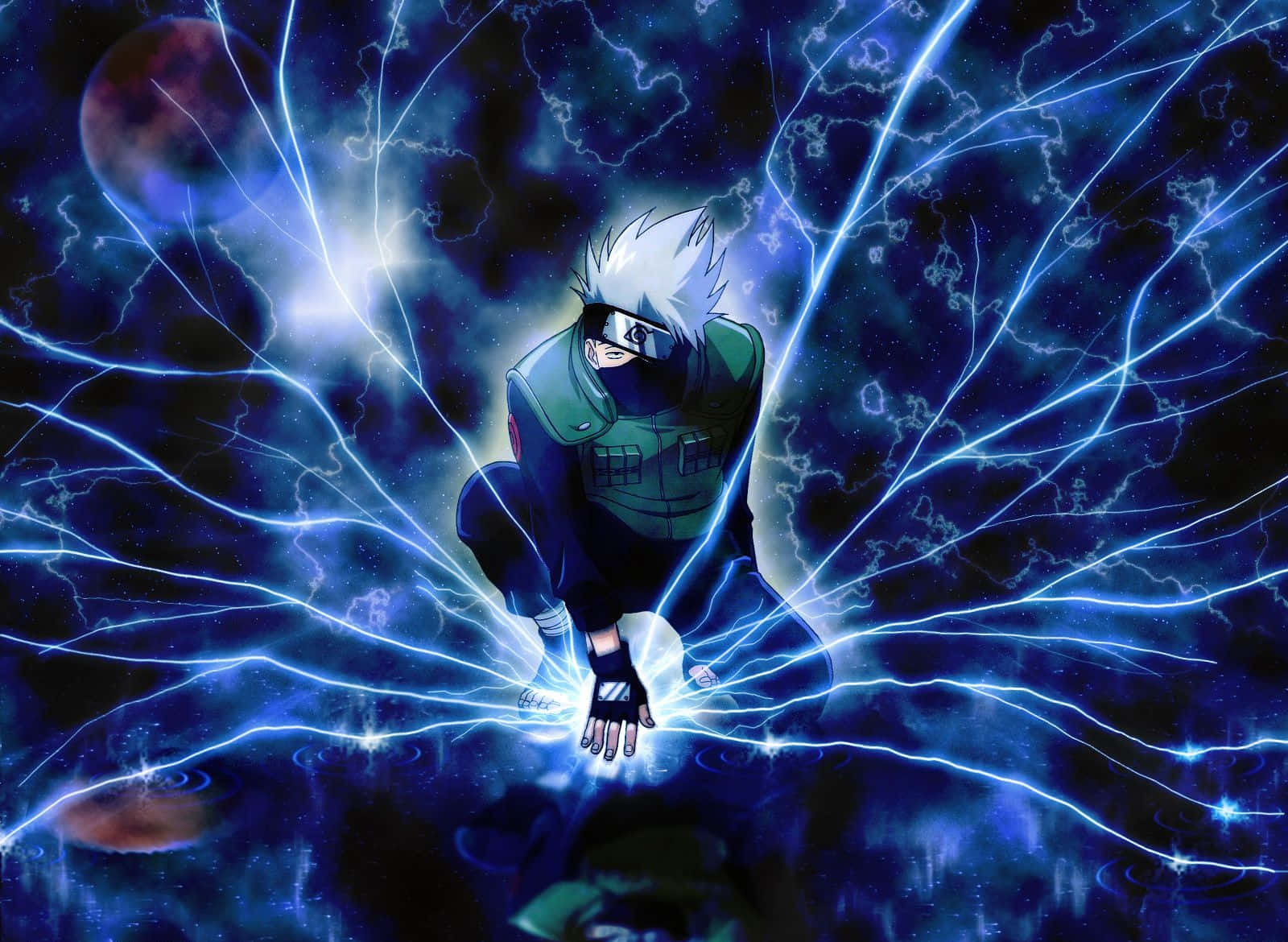 Kakashi Hatake Naruto Neon Umeme Picha ya Ukuta