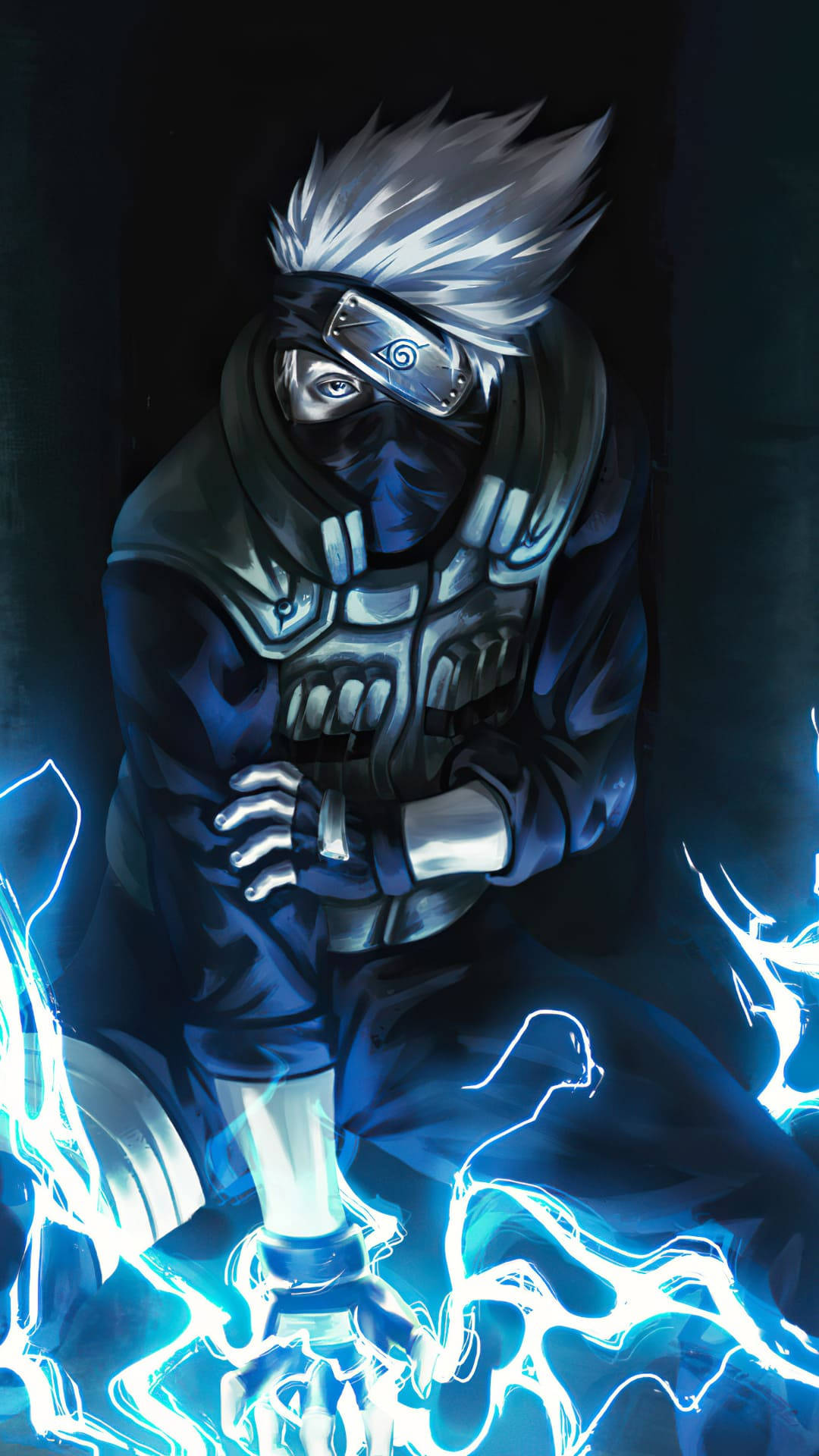 Kakashi Mwanga Baridi wa Simu ya Anime Picha ya Ukuta