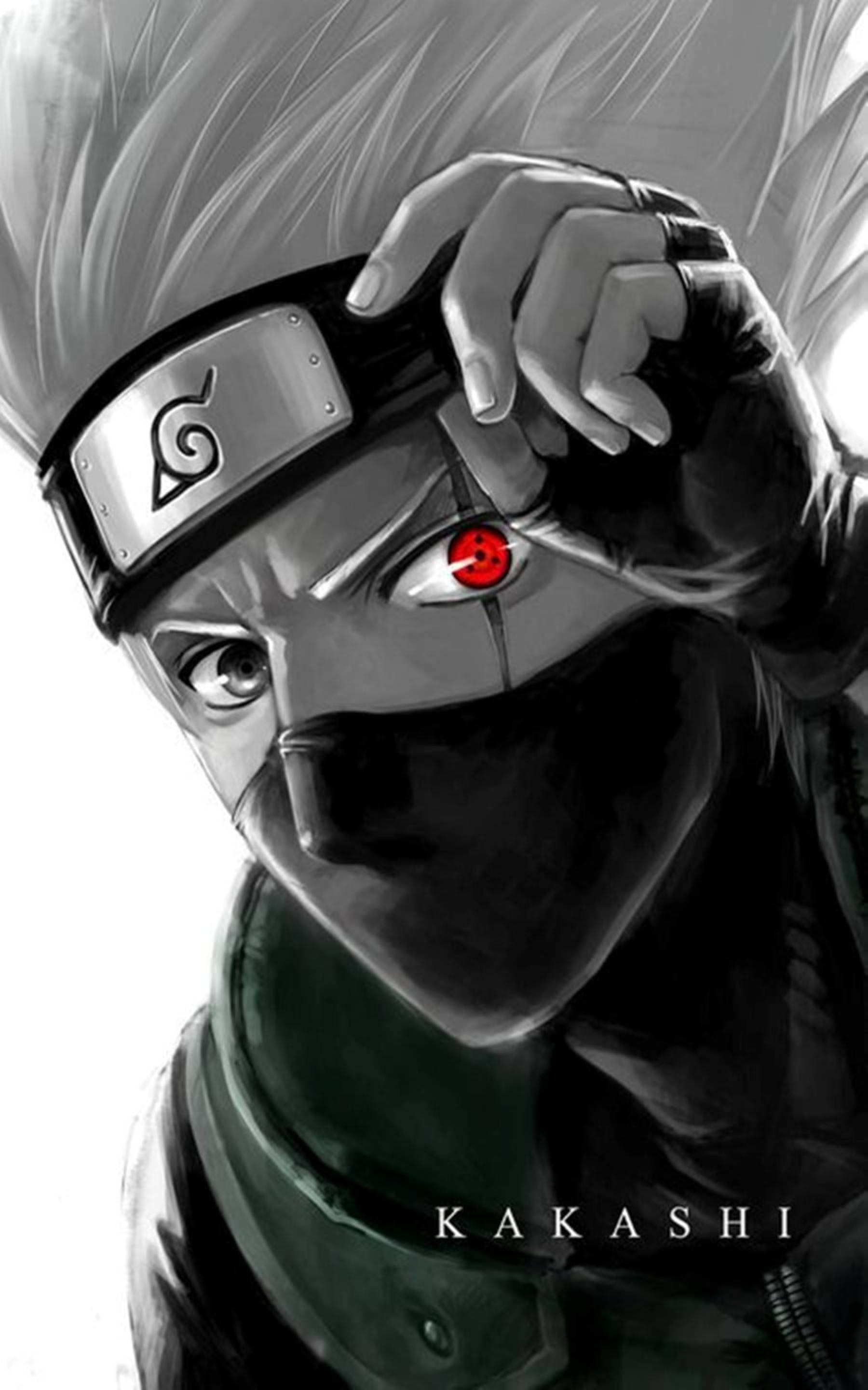 Kakashi Mzuri Jekundu Jicho Picha ya Ukuta