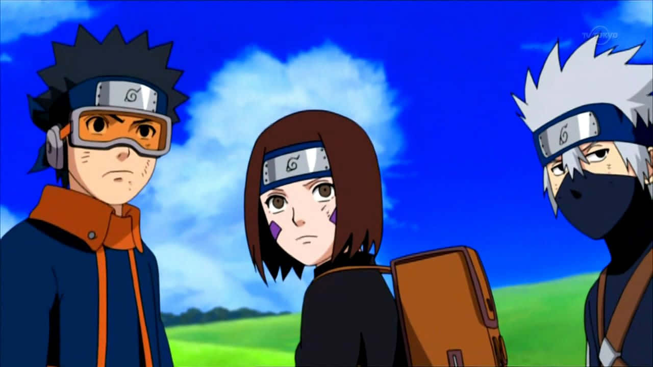 Kakashi, Rin, Na Obito Picha ya Ukuta