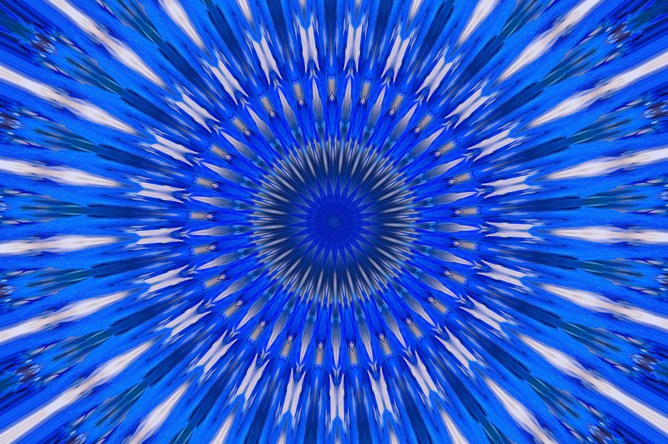 Kaleidoscope Baridi ya Bluu Picha ya Ukuta