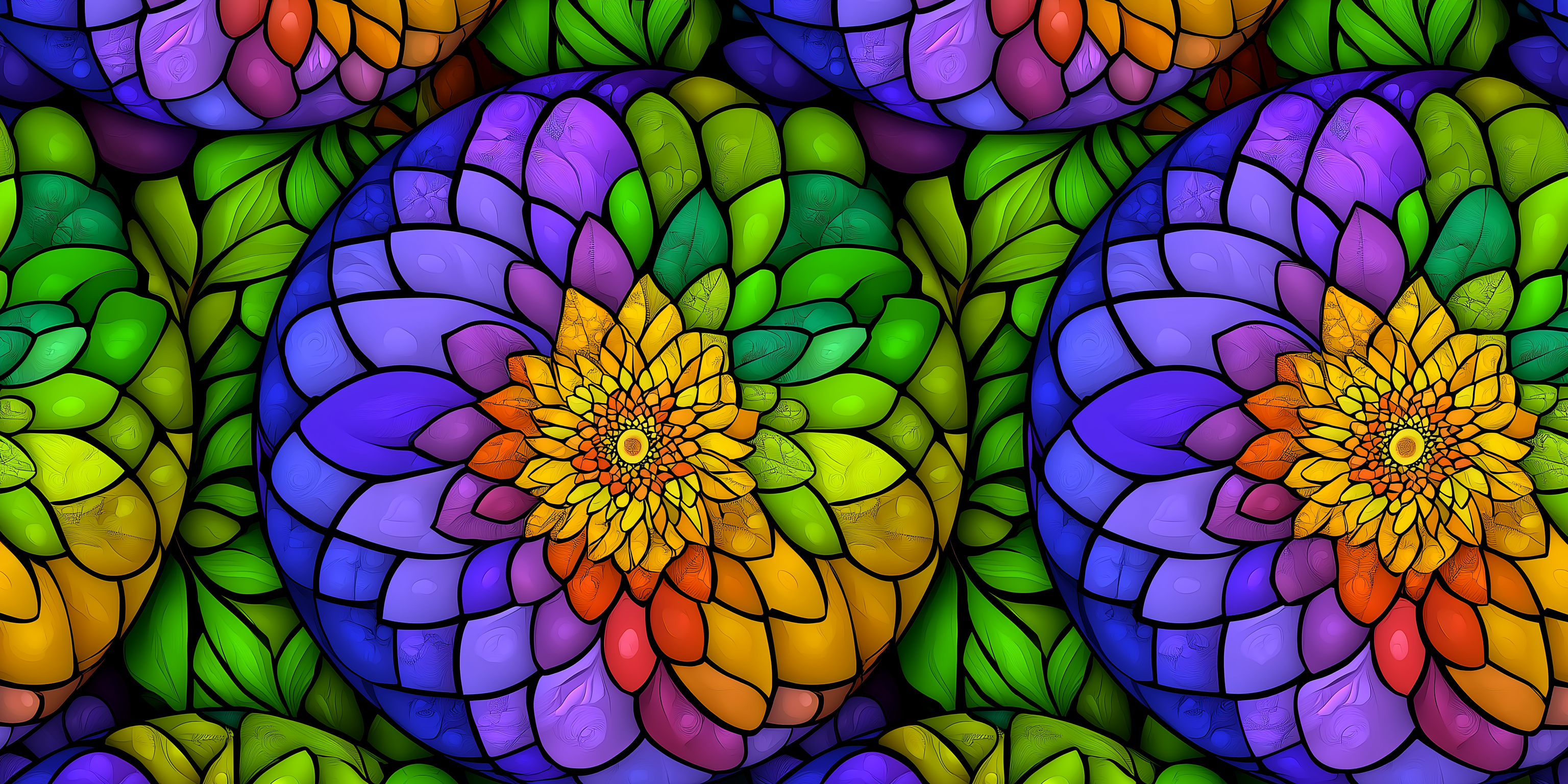 Kaleidoscope Jiometri Inayomulika Picha ya Ukuta