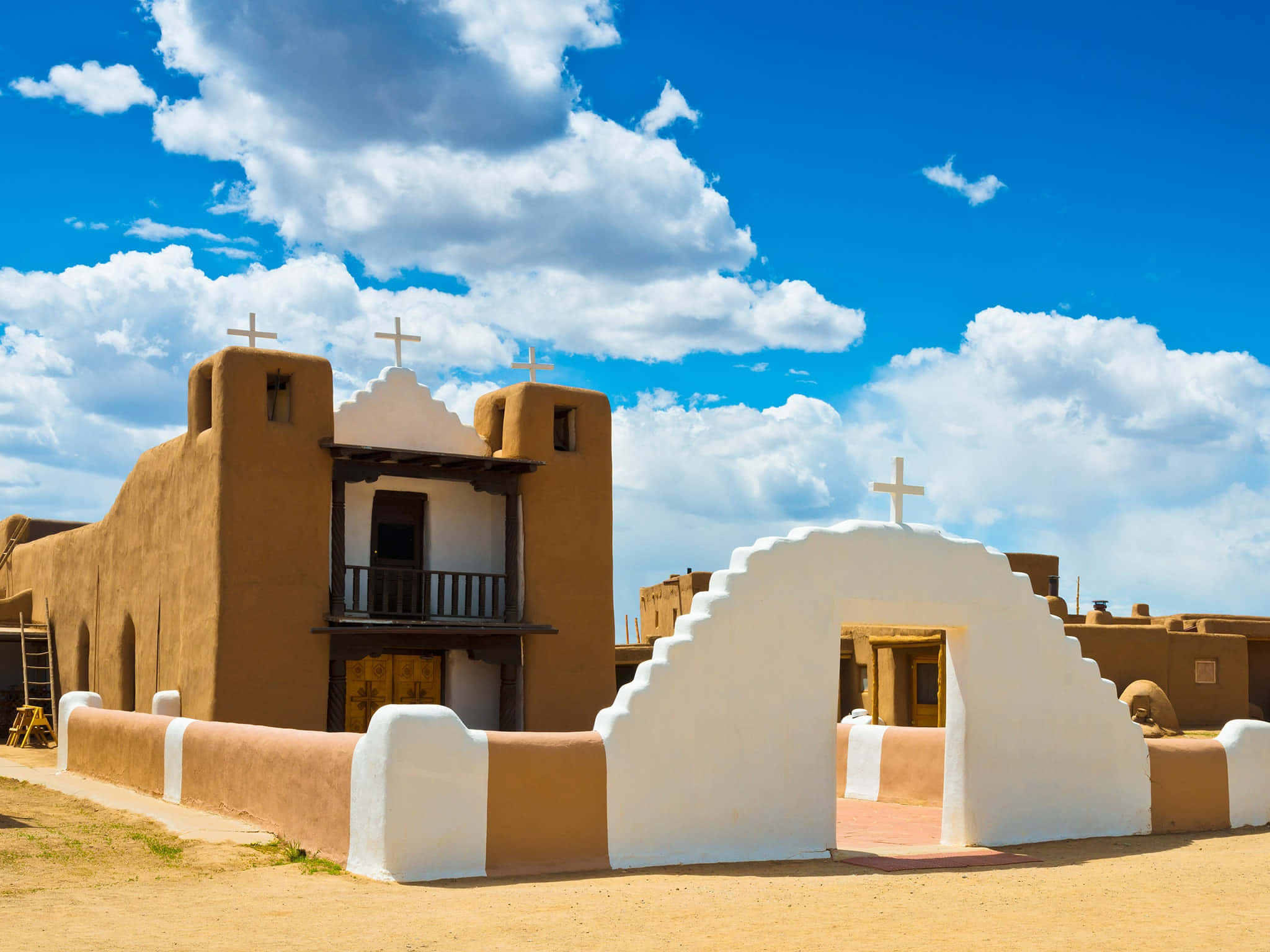 Kanisa la San Geronimo huko Taos Pueblo Picha ya Ukuta