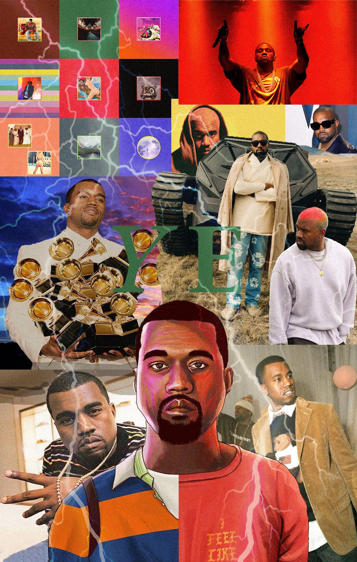 “Kanye West - College Dropout” Picha ya Ukuta