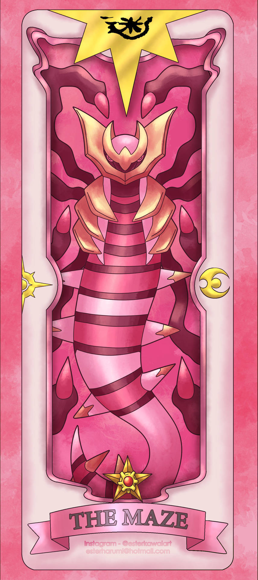 Karatasi za Kadi za Giratina Pink Picha ya Ukuta