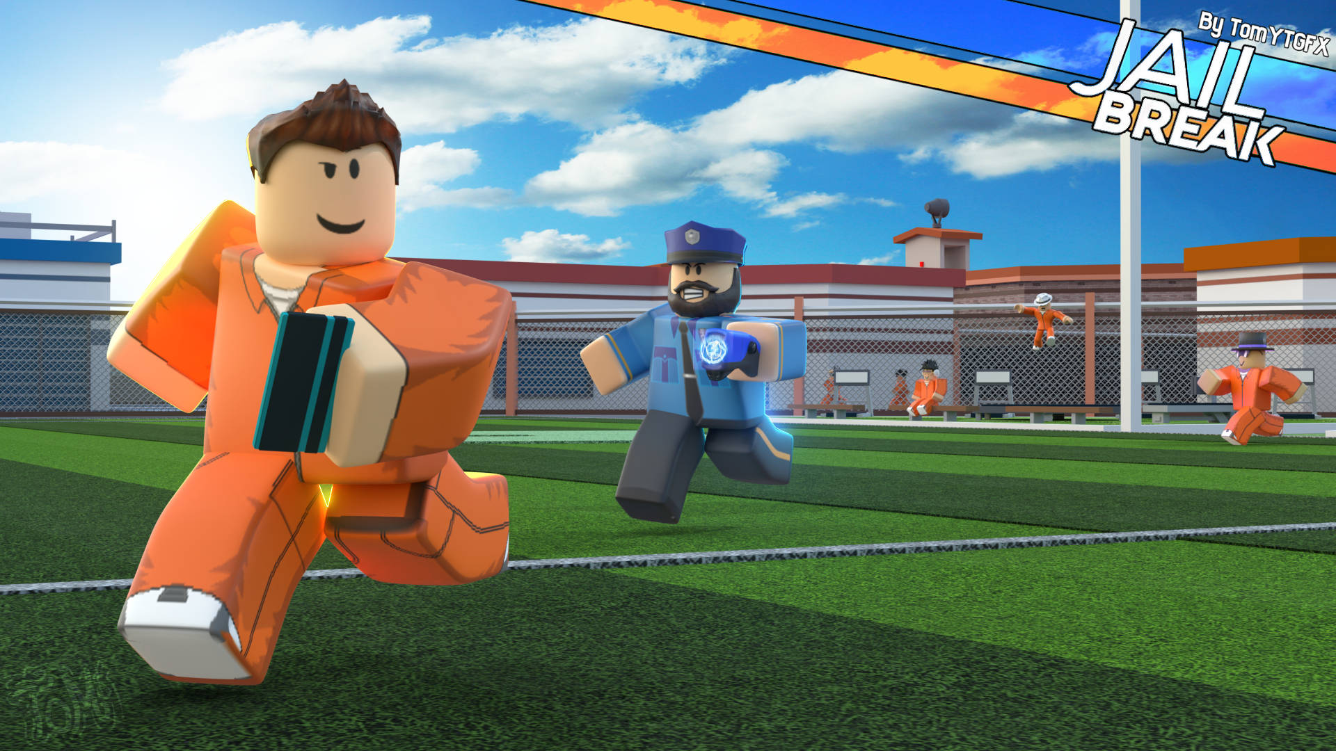 Karibu katika ulimwengu wa kusisimua wa Jailbreak kwenye Roblox! Picha ya Ukuta