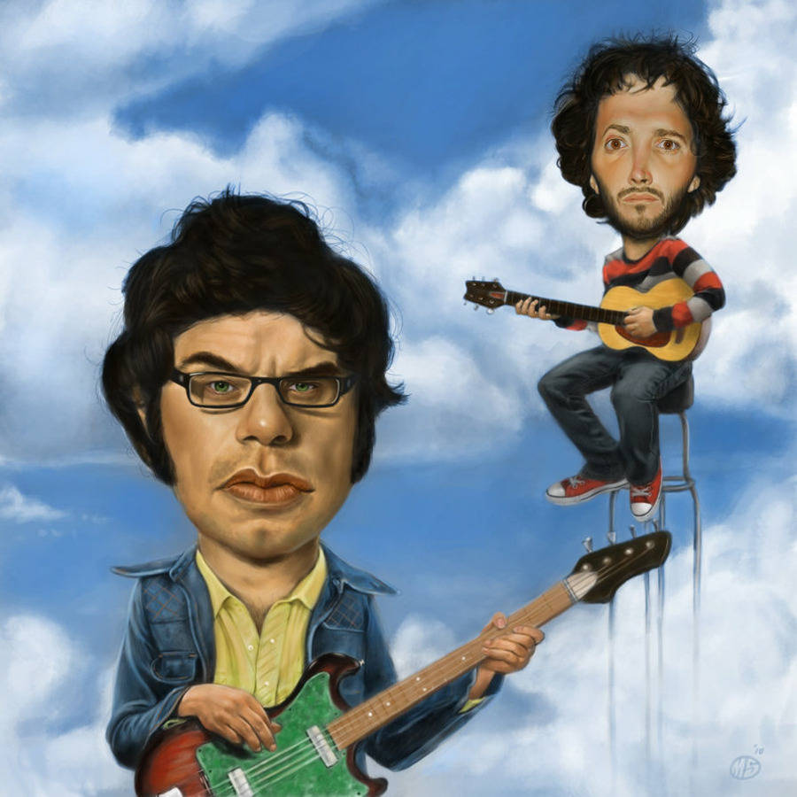 Karikatiti za Kweli za Flight Of The Conchords Picha ya Ukuta