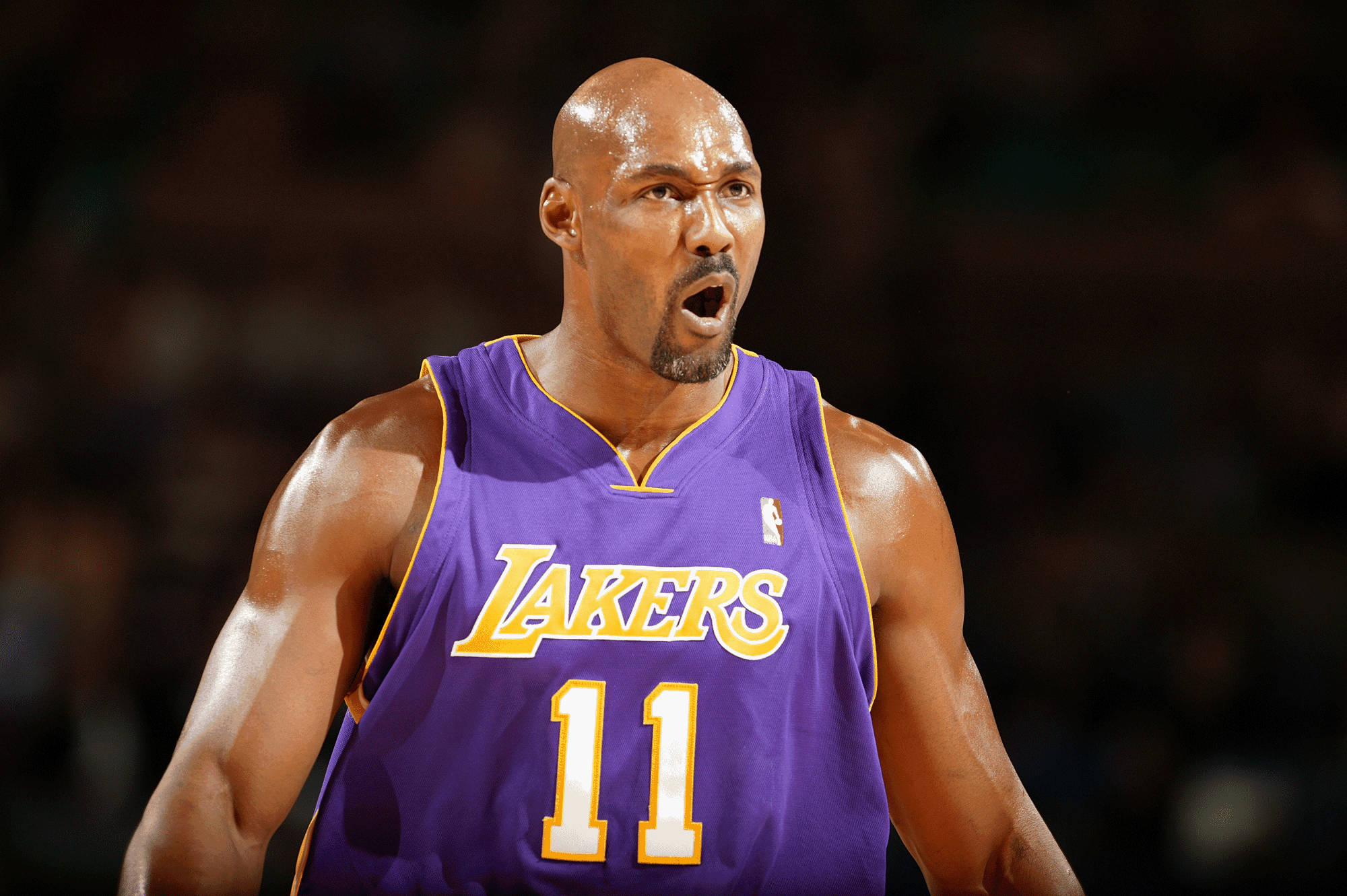 Karl Malone ni mchezaji wa mpira wa kikapu aliyestaafu Picha ya Ukuta