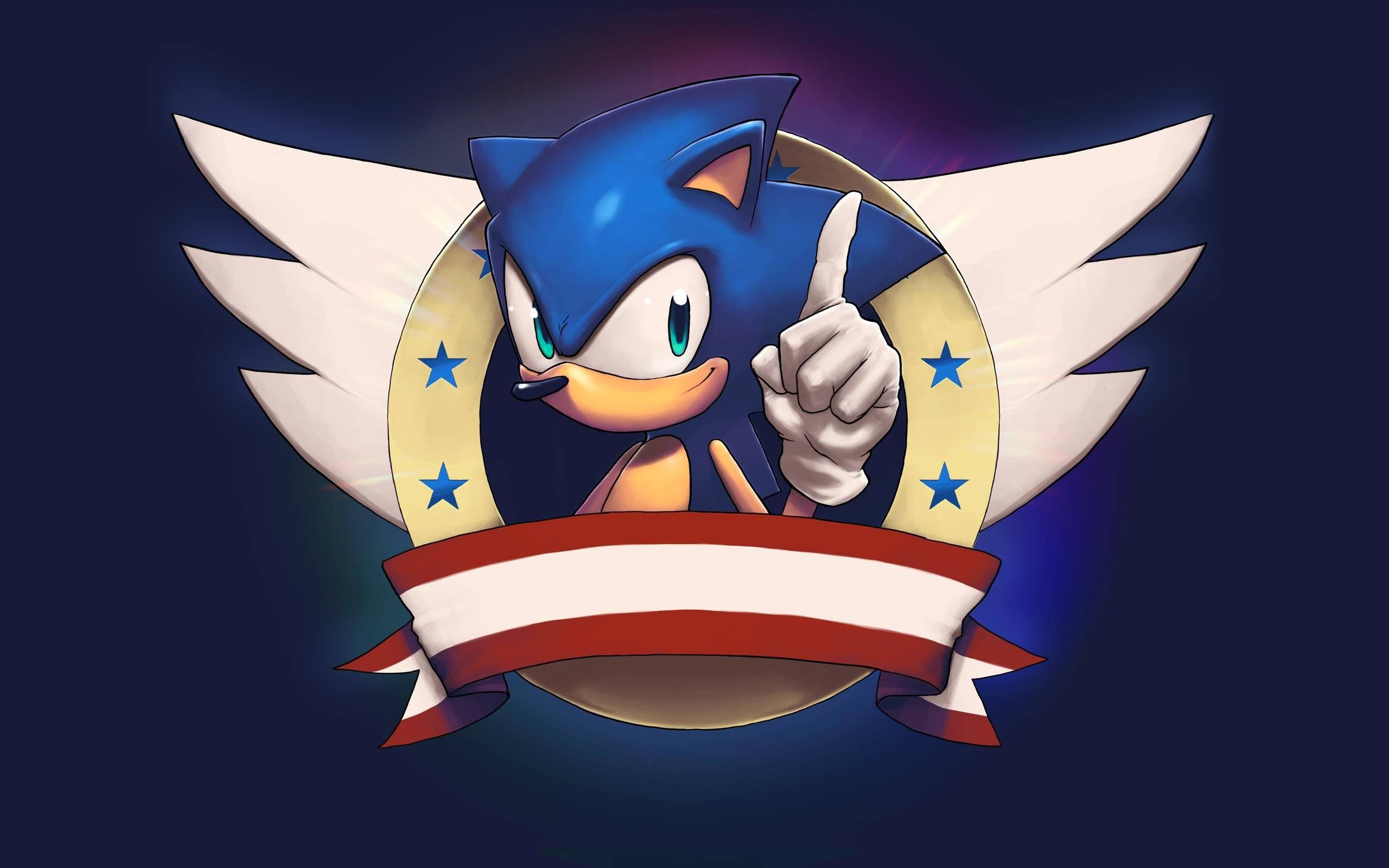 Kasi kwa mtindo - Sonic, hedgehog mwenye kasi zaidi. Picha ya Ukuta