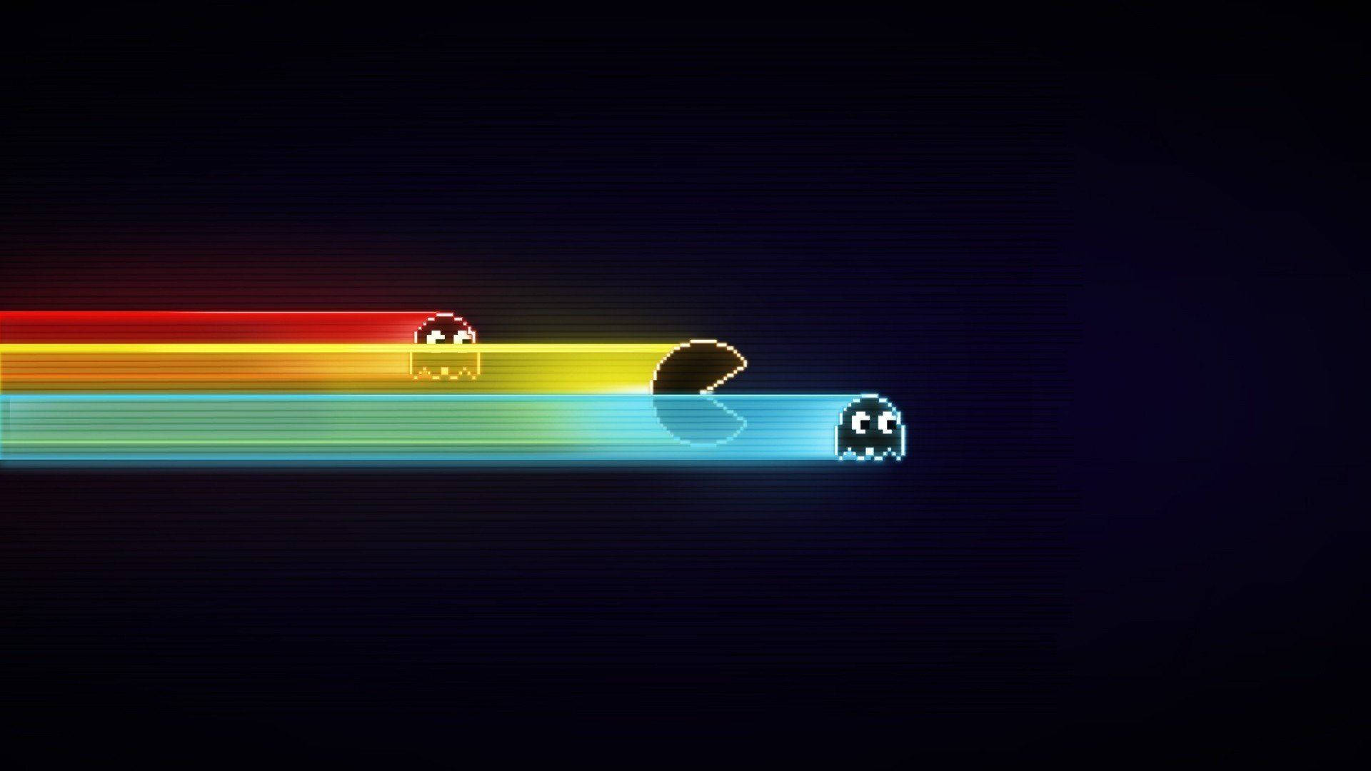 Kasi ya Mchezo wa Pacman Picha ya Ukuta