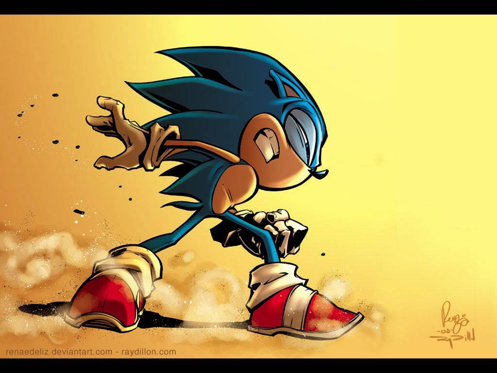 Kasi ya Sauti: Kazi ya Sanaa ya Mashabiki ya Sonic the Hedgehog Picha ya Ukuta