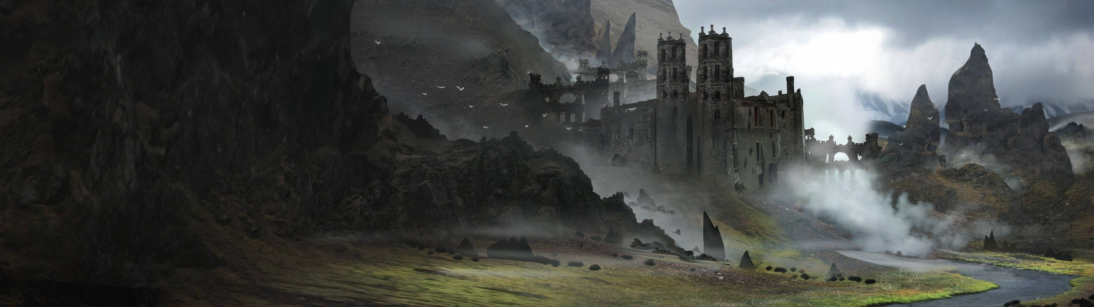 Kasteli katika Paradiso ya Medieval Picha ya Ukuta