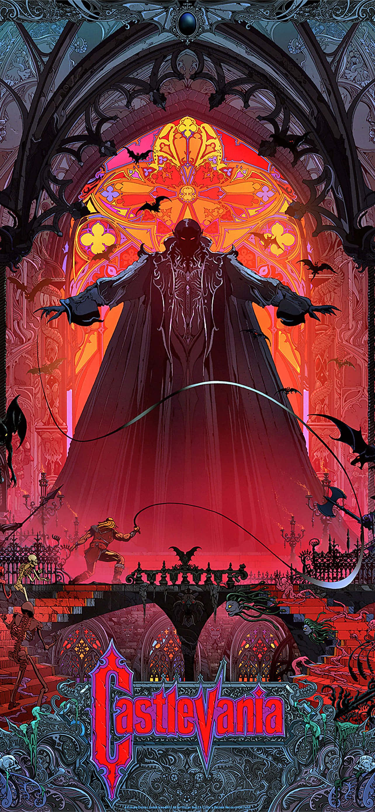 Kasteli ya Gothic Chini ya Mwezi - Picha kutoka Castlevania Picha ya Ukuta