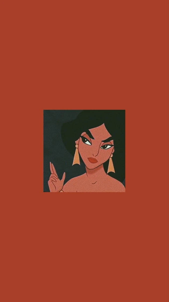 Katuni ya Kifahari ya Malkia Jasmine wa Disney Picha ya Ukuta