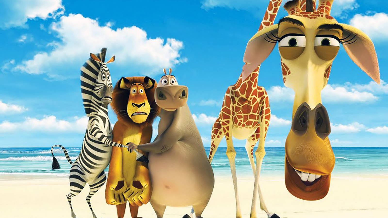 Katuni ya Kuchekesha ya Madagascar Picha ya Ukuta
