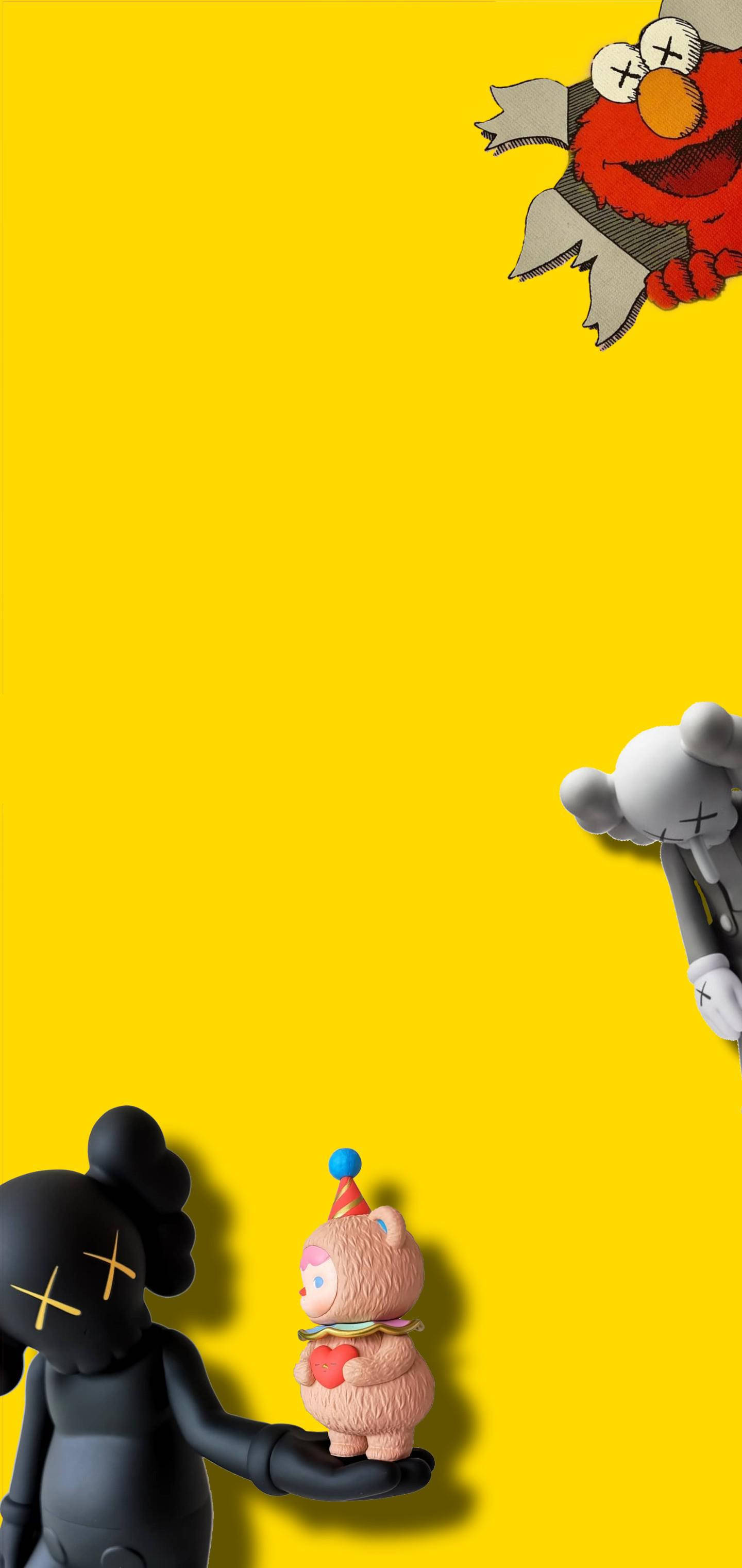 KAWS And Elmo Border Picha ya Ukuta