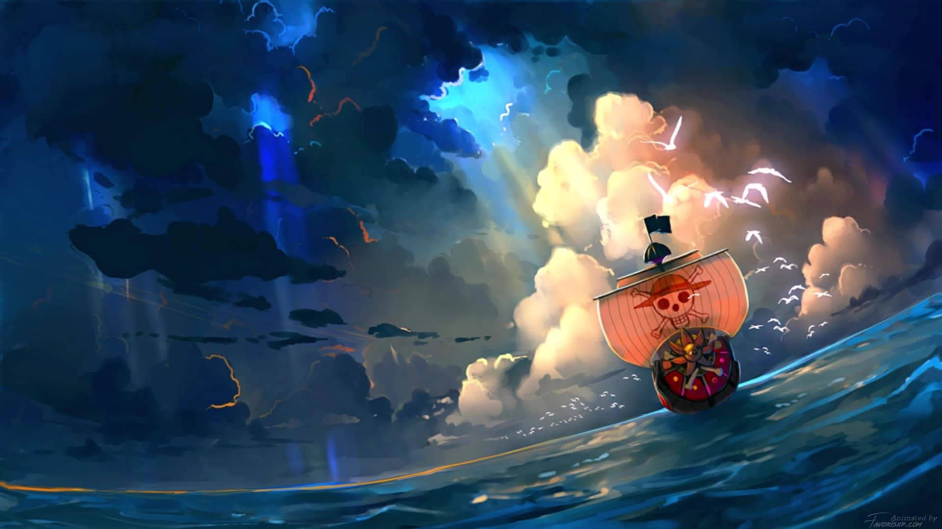 Kazi ya Sanaa Inayoingiliana ya One Piece Picha ya Ukuta