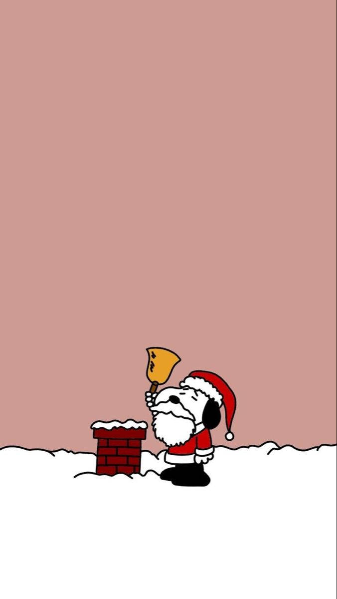 Kengele ya Bomba la Moshi la Krismasi ya Snoopy Picha ya Ukuta