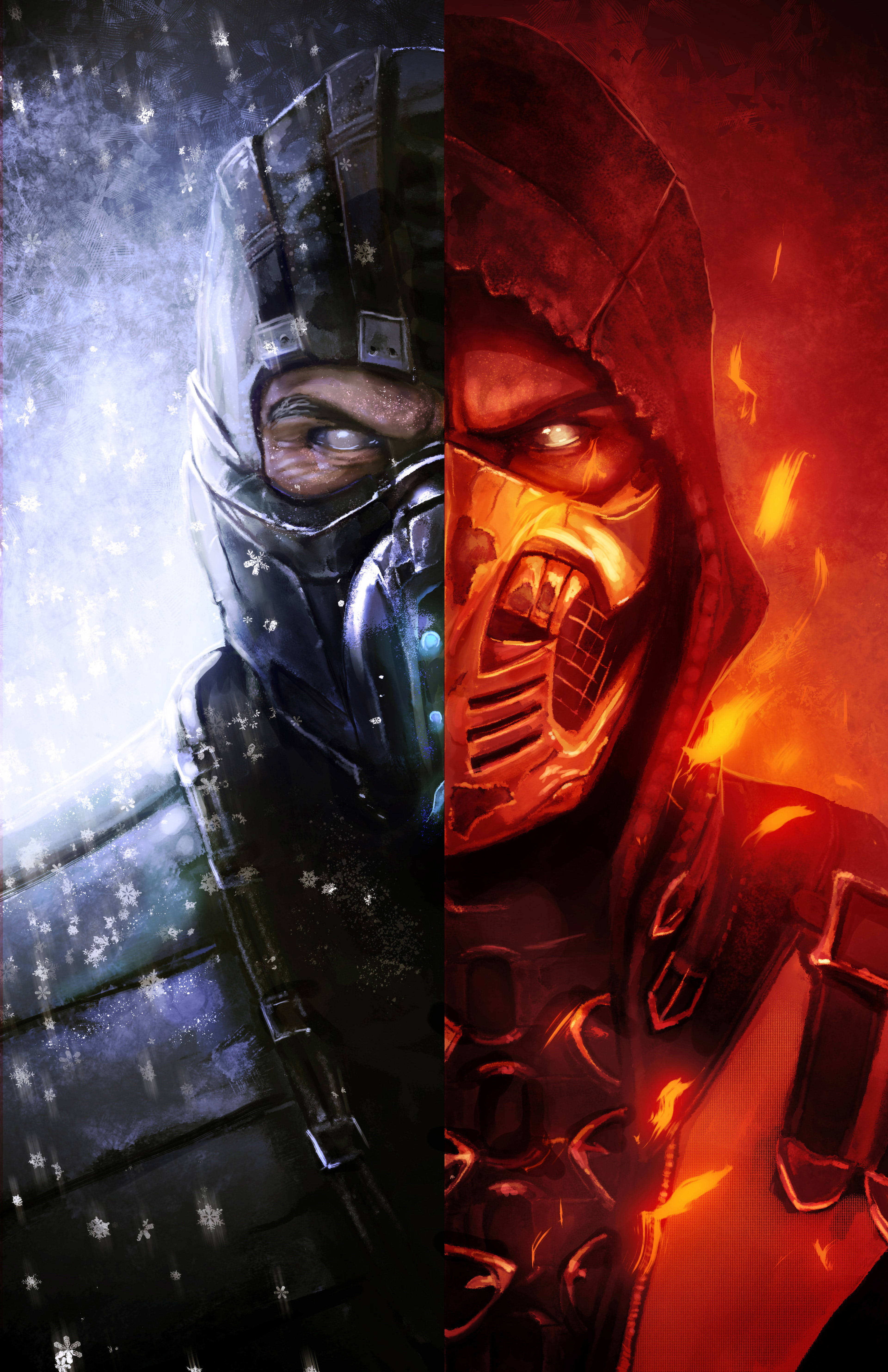 Keren Sub-Zero And Scorpion Picha ya Ukuta