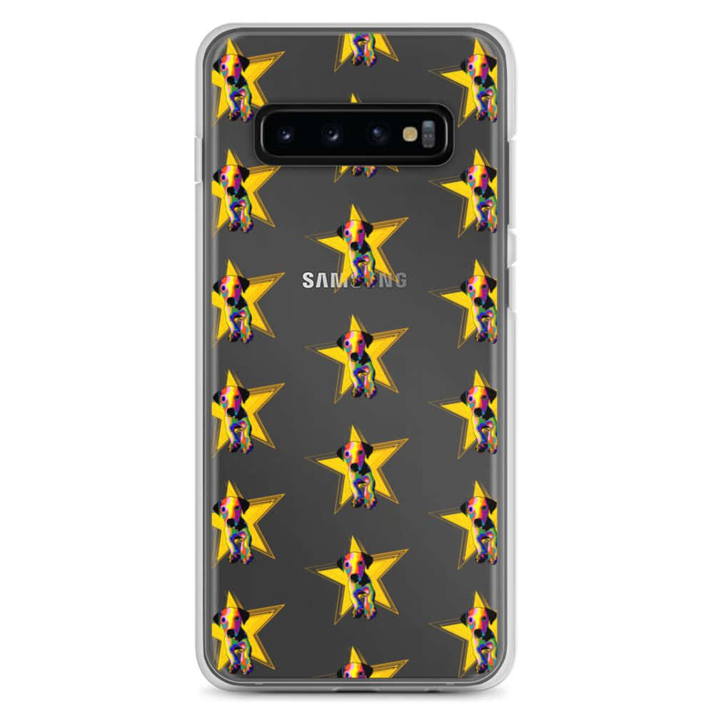 kesi ya samsung galaxy s10 yenye muundo wa nyota ya njano Picha ya Ukuta