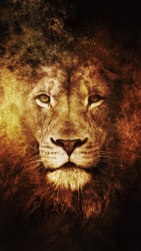 Kichwa cha Simba Abstract iPhone 6 Picha ya Ukuta