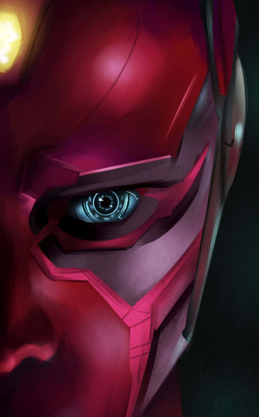 Kichwa cha Vibranium cha Vision Avengers Picha ya Ukuta