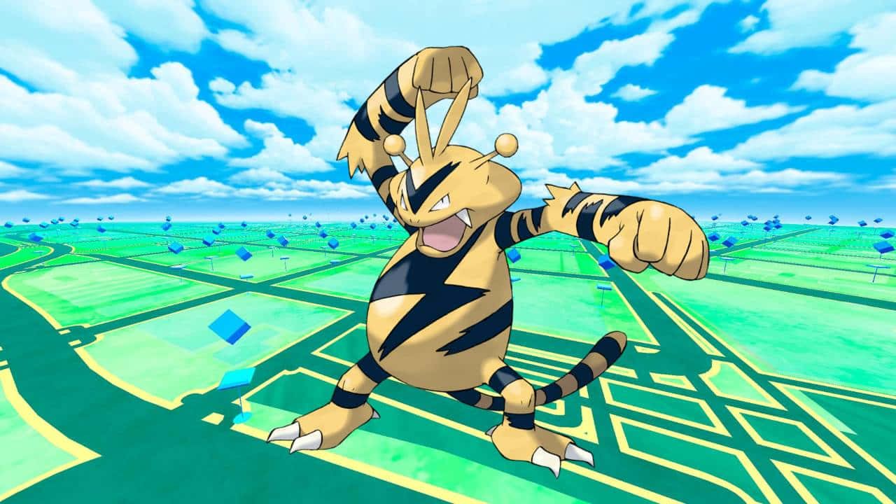 Kichwa: Electabuzz akichunguza katika ulimwengu wa Pokemon Go Picha ya Ukuta