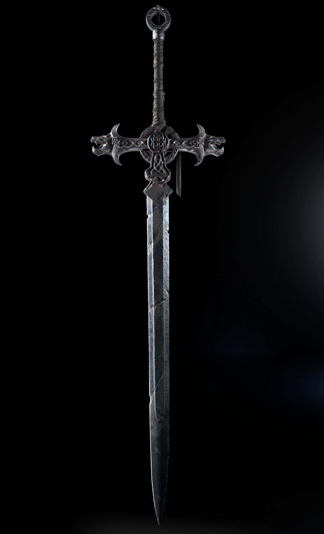 Kichwa: Excalibur Sword ya Mwanga katika Mwamba Picha ya Ukuta