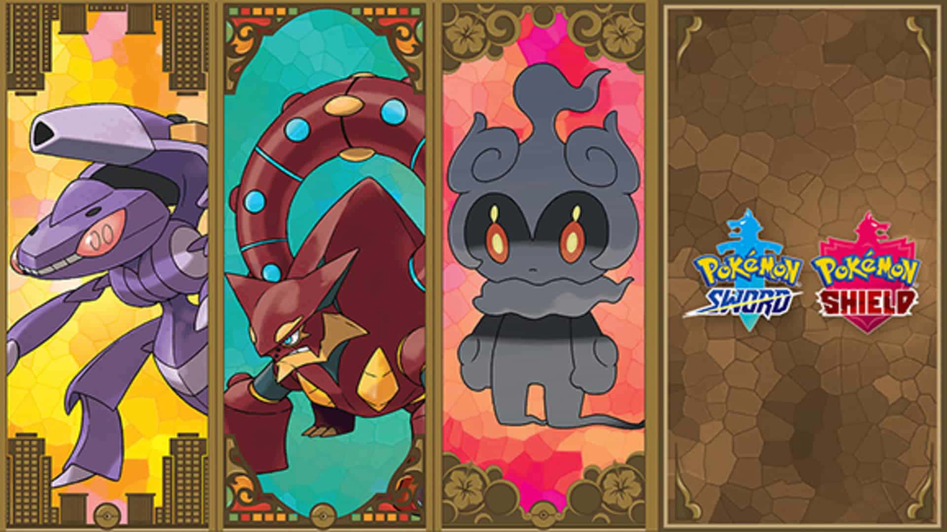Kichwa: Genesect Akishambulia Dhidi ya Volcanion na Marshadow Picha ya Ukuta