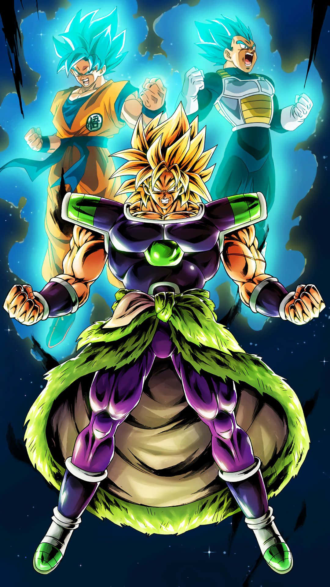 Kichwa: Nguvu Halisi Imeachiliwa - Broly katika Dragon Ball Super Picha ya Ukuta