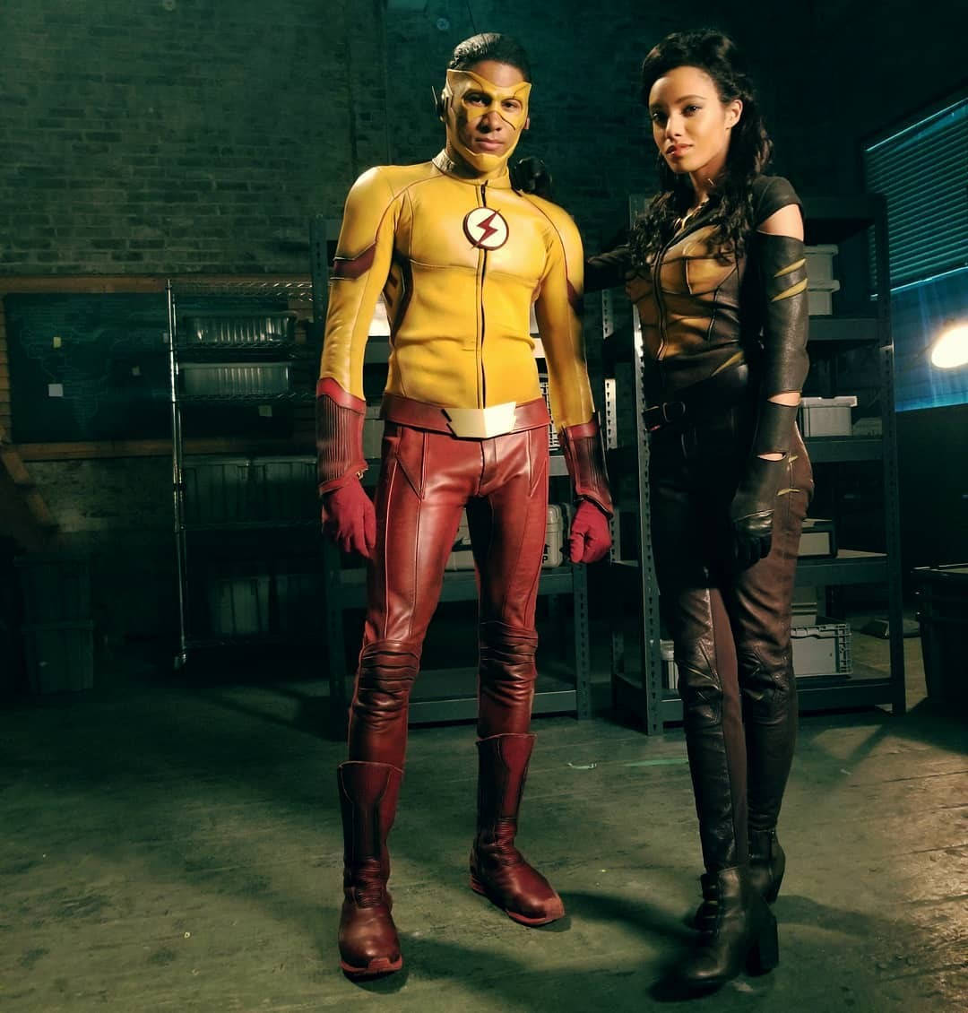 Kid Flash na Vixen Picha ya Ukuta