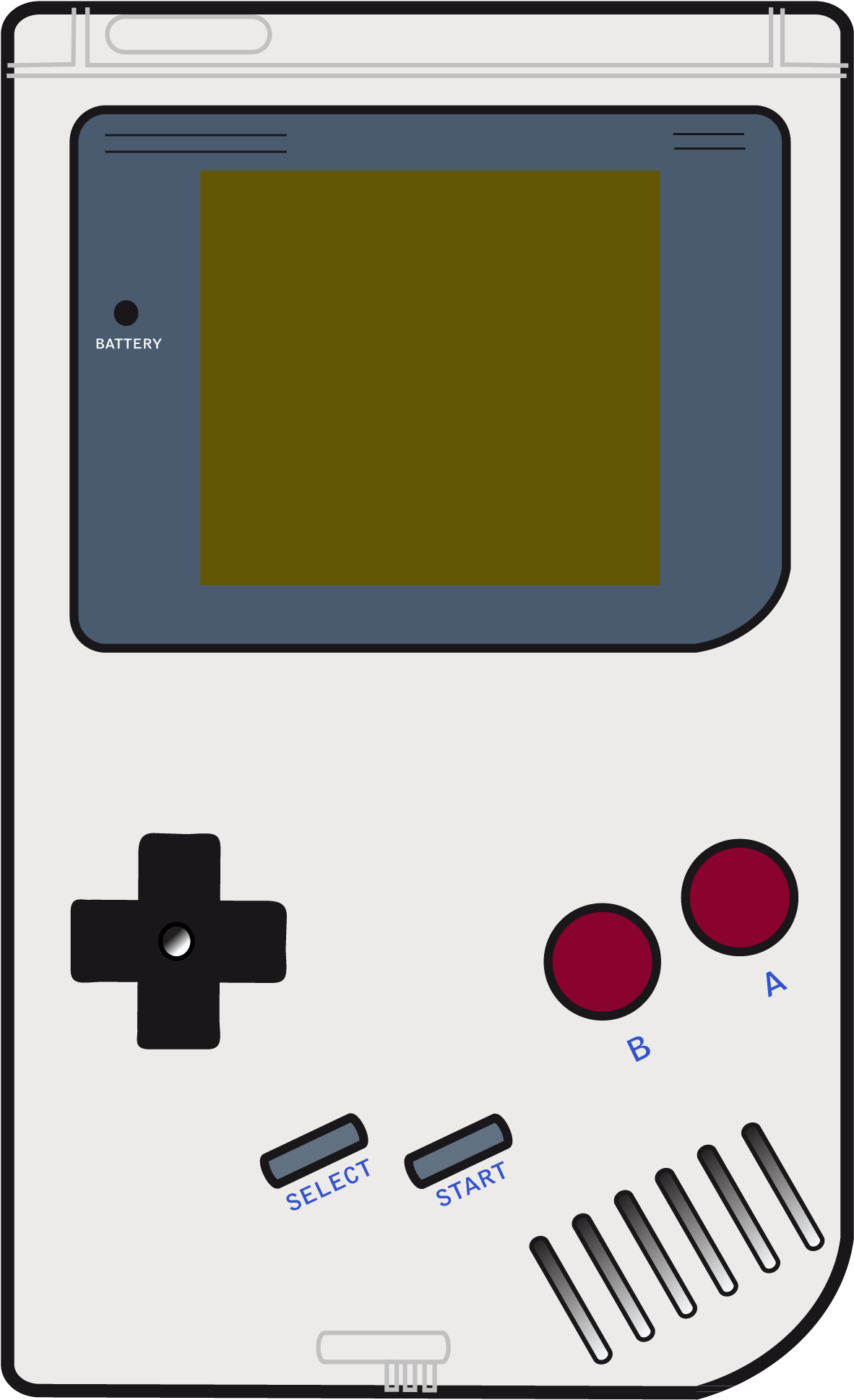 Kielelezo cha Kawaida cha Vekta cha Gameboy Picha ya Ukuta