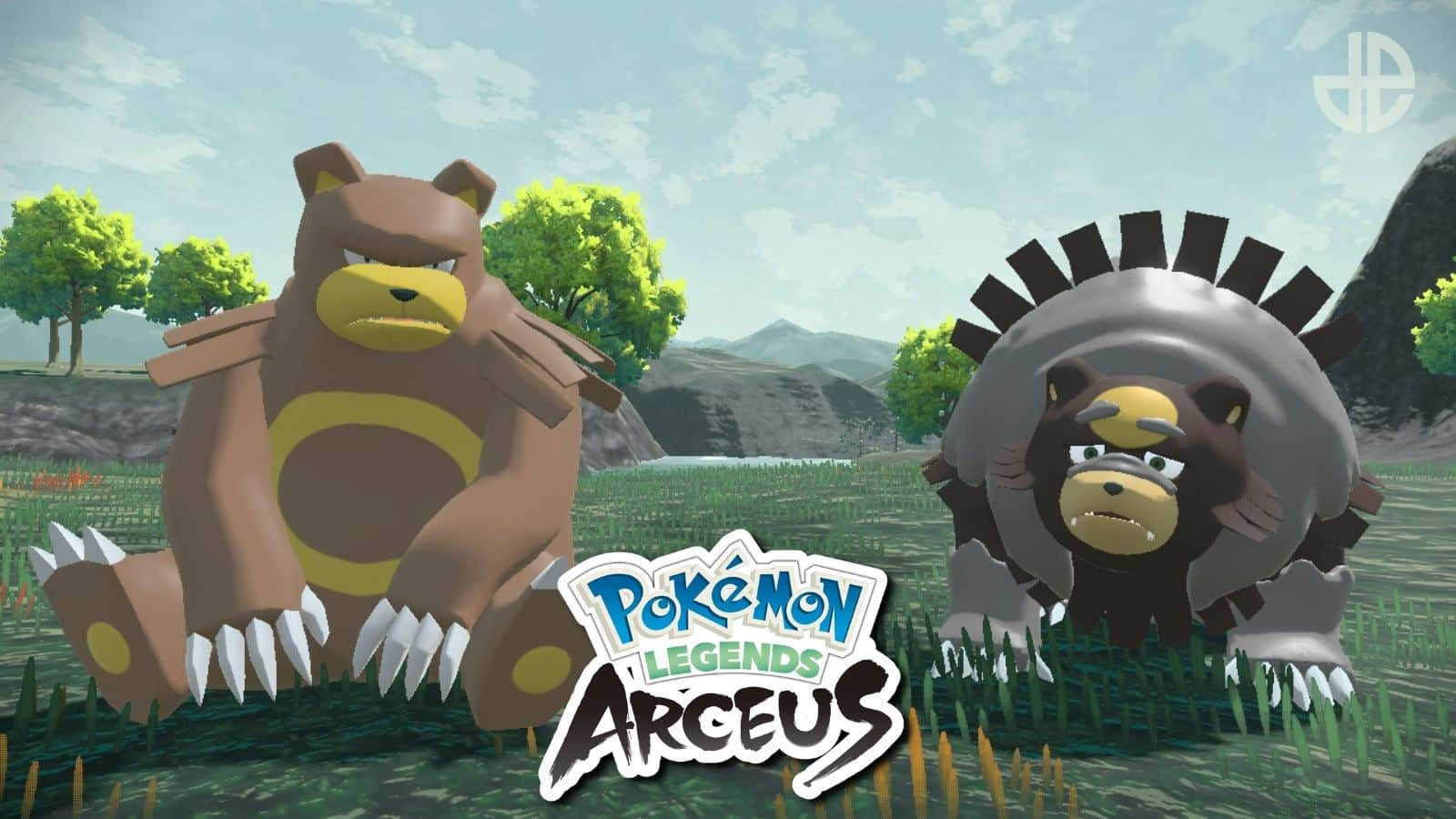 Kielelezo cha Ursaring na Ursaluna katika Pokemon Legends: Arceus. Picha ya Ukuta