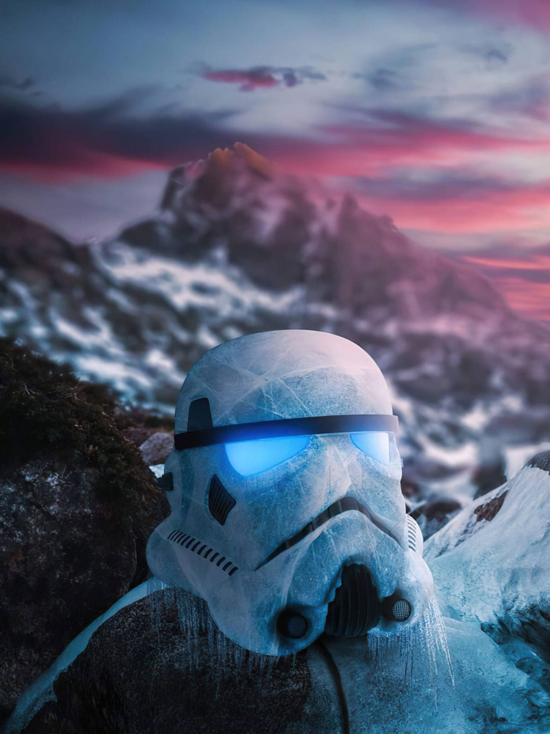 Kifaa cha Kupendeza cha iPad cha Stormtrooper Iliyoganda Picha ya Ukuta