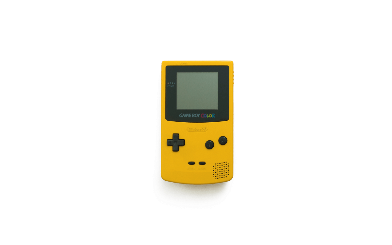 Kifaa cha Mchezo cha Game Boy Color cha Njano Picha ya Ukuta