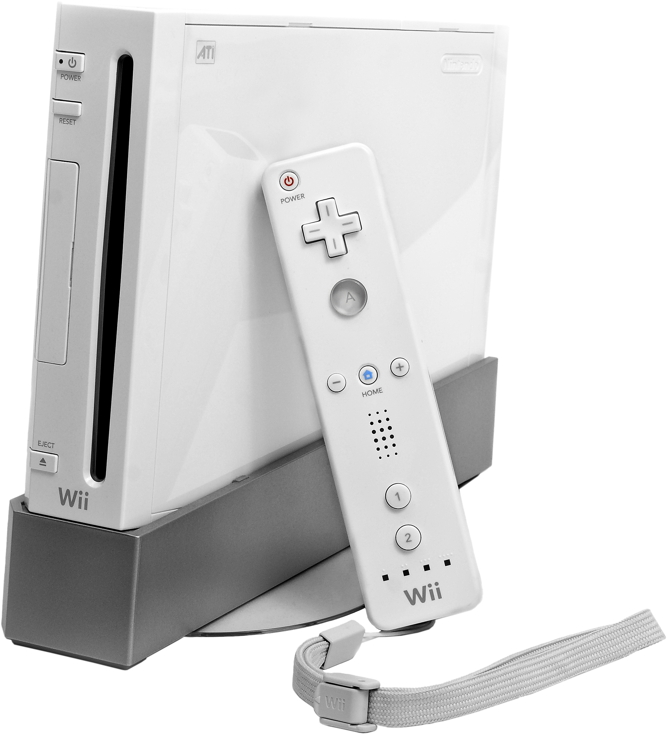 Kifaa cha Nintendo Wii na Kidhibiti cha Mbali Picha ya Ukuta