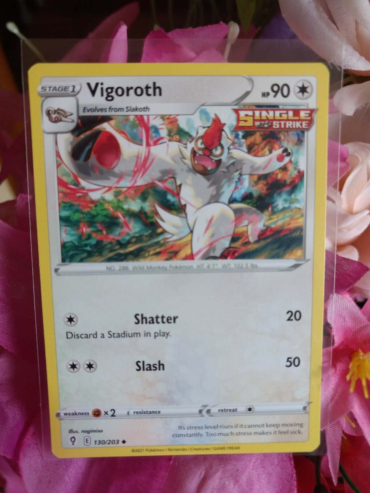 Kifungu: Hatua Kali Inayowakilisha Kadi ya Pokemon Vigoroth Picha ya Ukuta